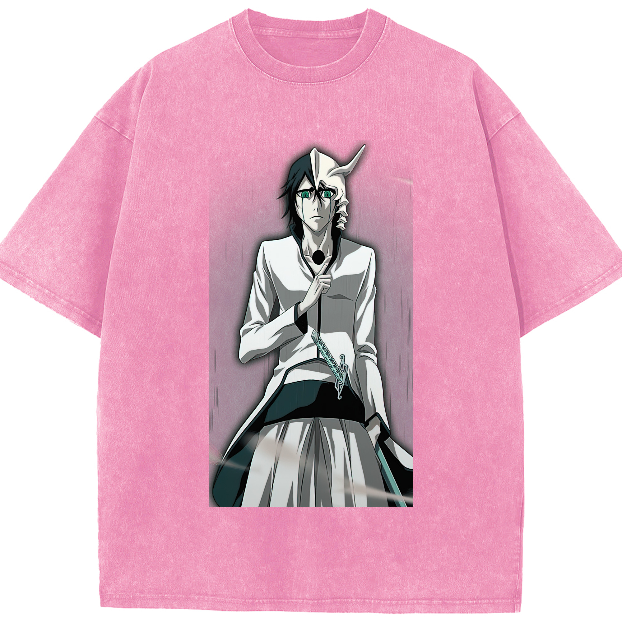 （画像用） ブリーチ ウルキオラ·シファー BLEACH Ulquiorra cifer 綿100% ヴィンテージ風 半袖Tシャツ（フロントプリント）